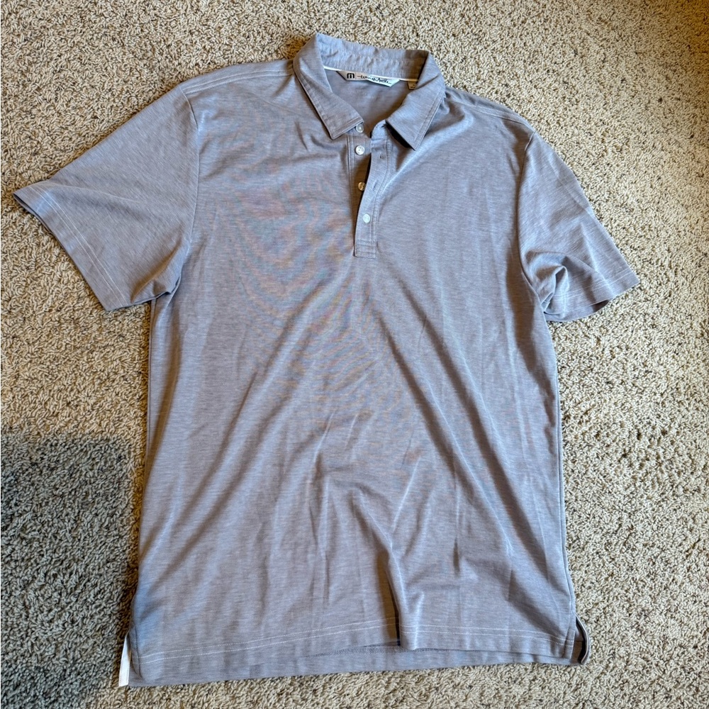 Travis Mathew Light Gray Polo Shirt